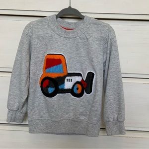 Bumeex Toddler Sweatshirt Gray w/ Multicolor Plow Size 2T